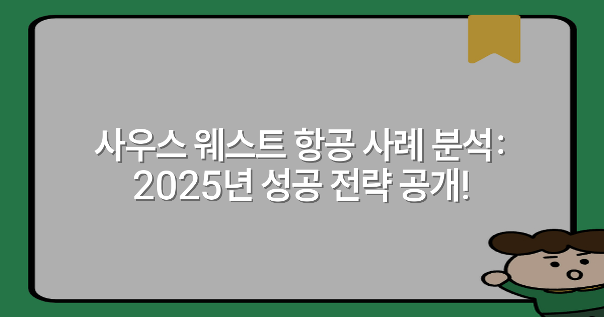 사우스 웨스트 항공 사례 분석: 2025년 성공 전략 공개!