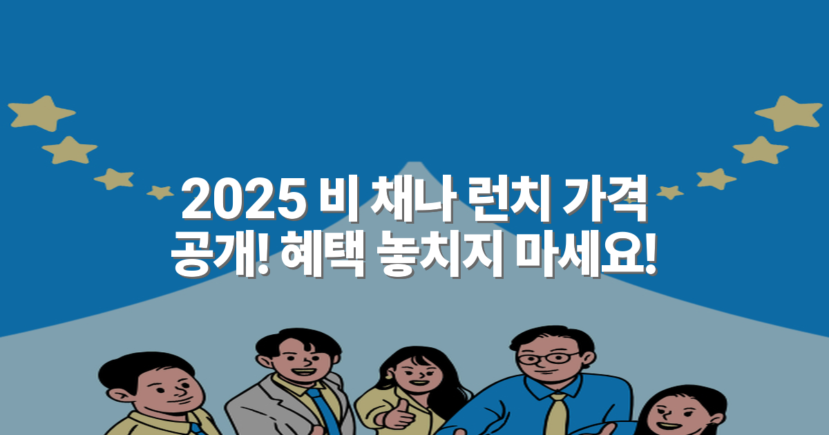 2025 비 채나 런치 가격 공개! 혜택 놓치지 마세요!