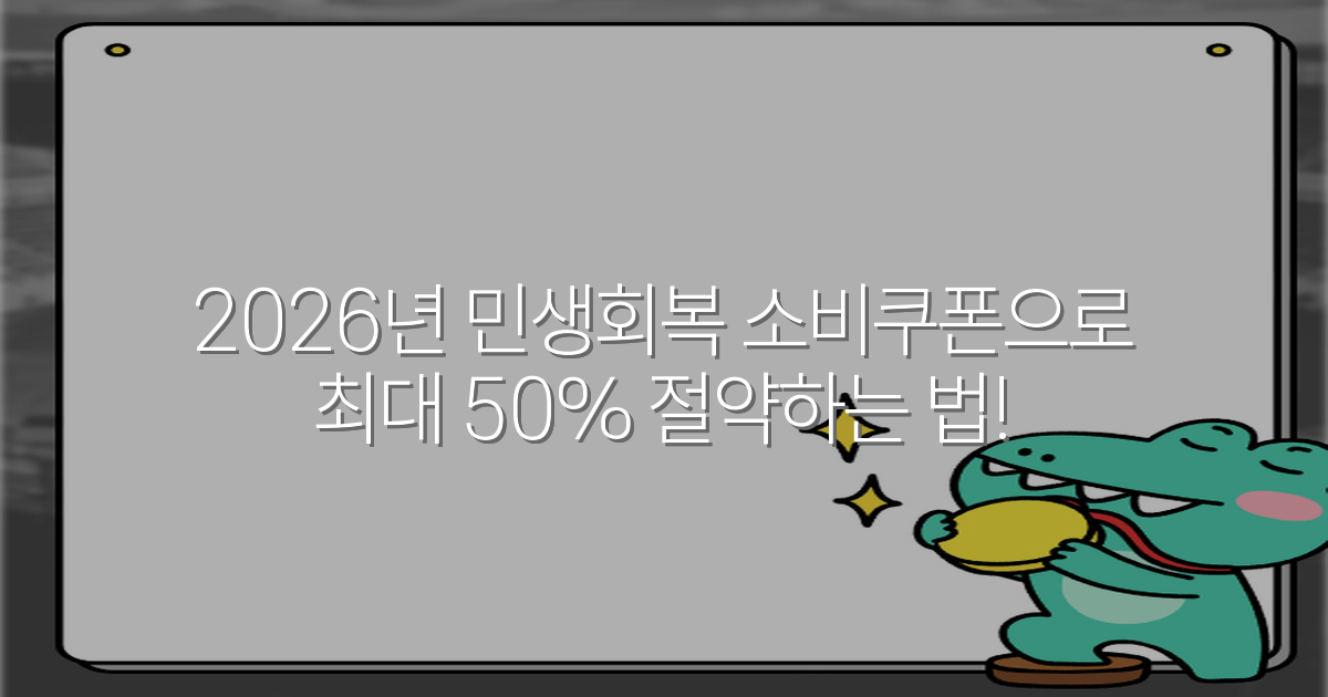 2026년 민생회복 소비쿠폰으로 최대 50% 절약하는 법!