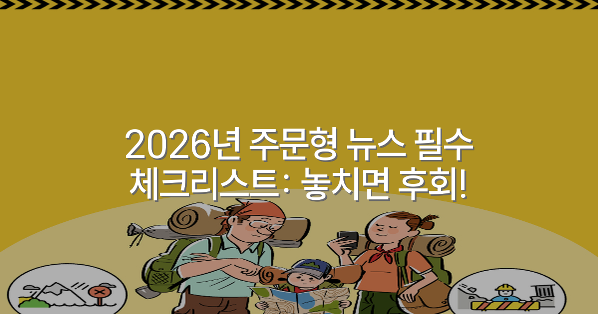 2026년 주문형 뉴스 필수 체크리스트: 놓치면 후회!